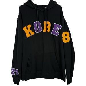 Eazy “KOBE 8” Varsity Chenille Letter Hoodie Black Size XXL